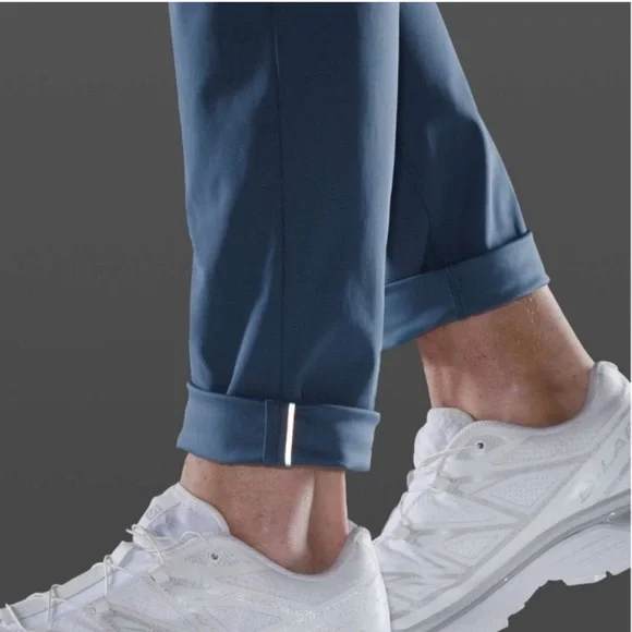 🍋 Men's LULULEMON Iron Blue Commission Pant Slim Warpstreme 28" Inseam 32” Waist - Picture 9 of 14